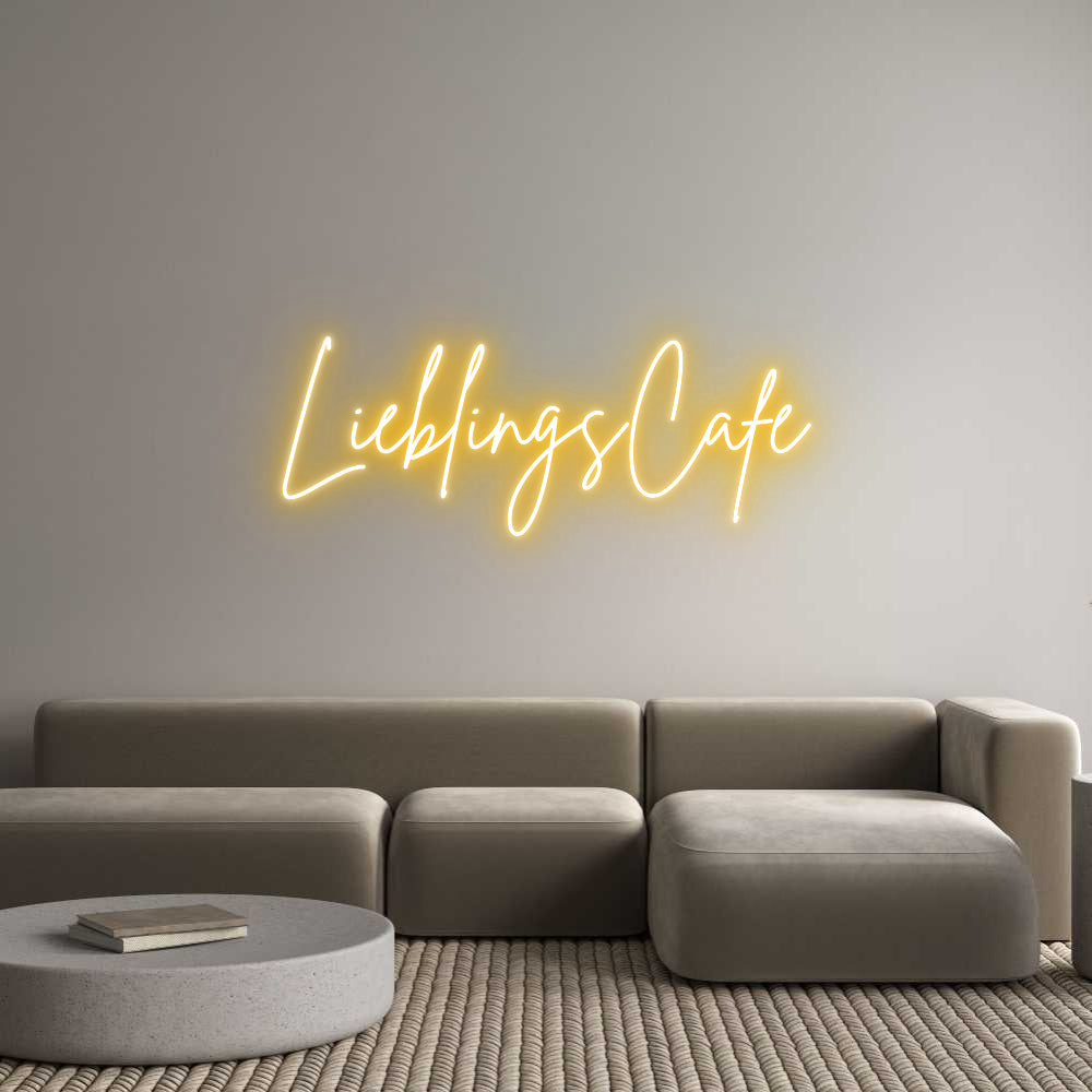 Letrero de neón retroiluminado personalizado Editor en línea LieblingsCafé