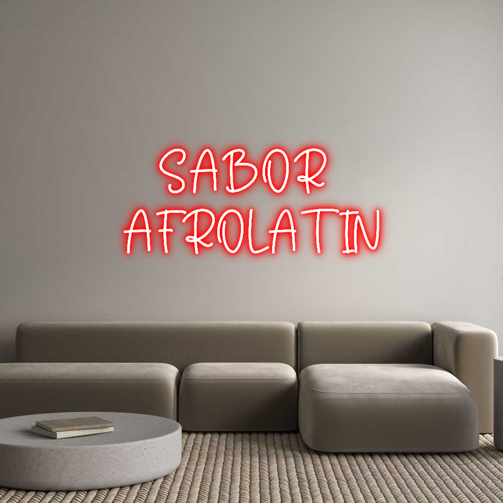 Custom Neon Sign Online Editor SABOR 
AF...