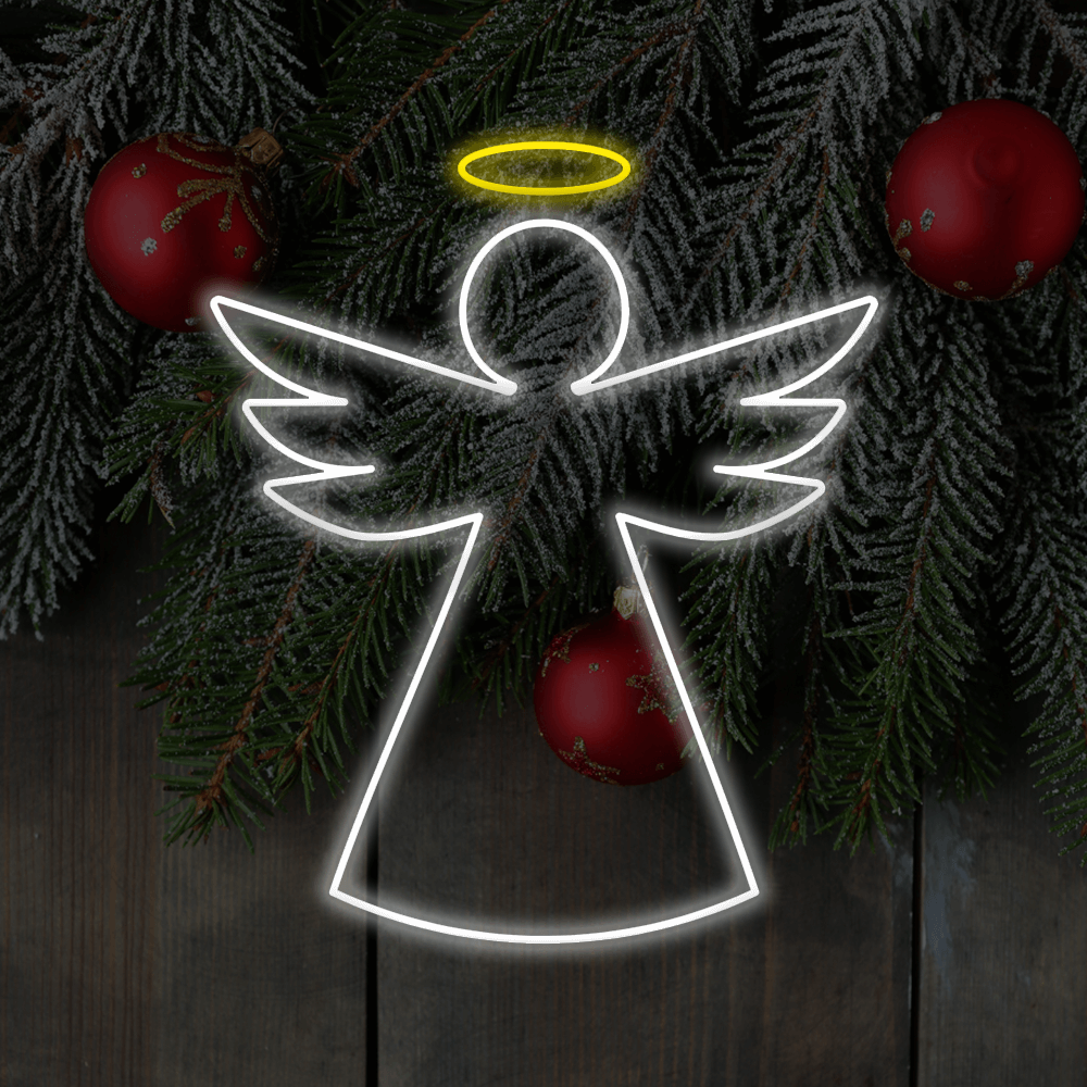 Christmas Angel LED Neon Sign - Made in London Christmas Neon Signs - Planet Neon