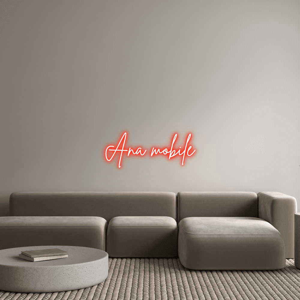 Aangepaste neonreclame online editor Ana mobiel - Planet Neon