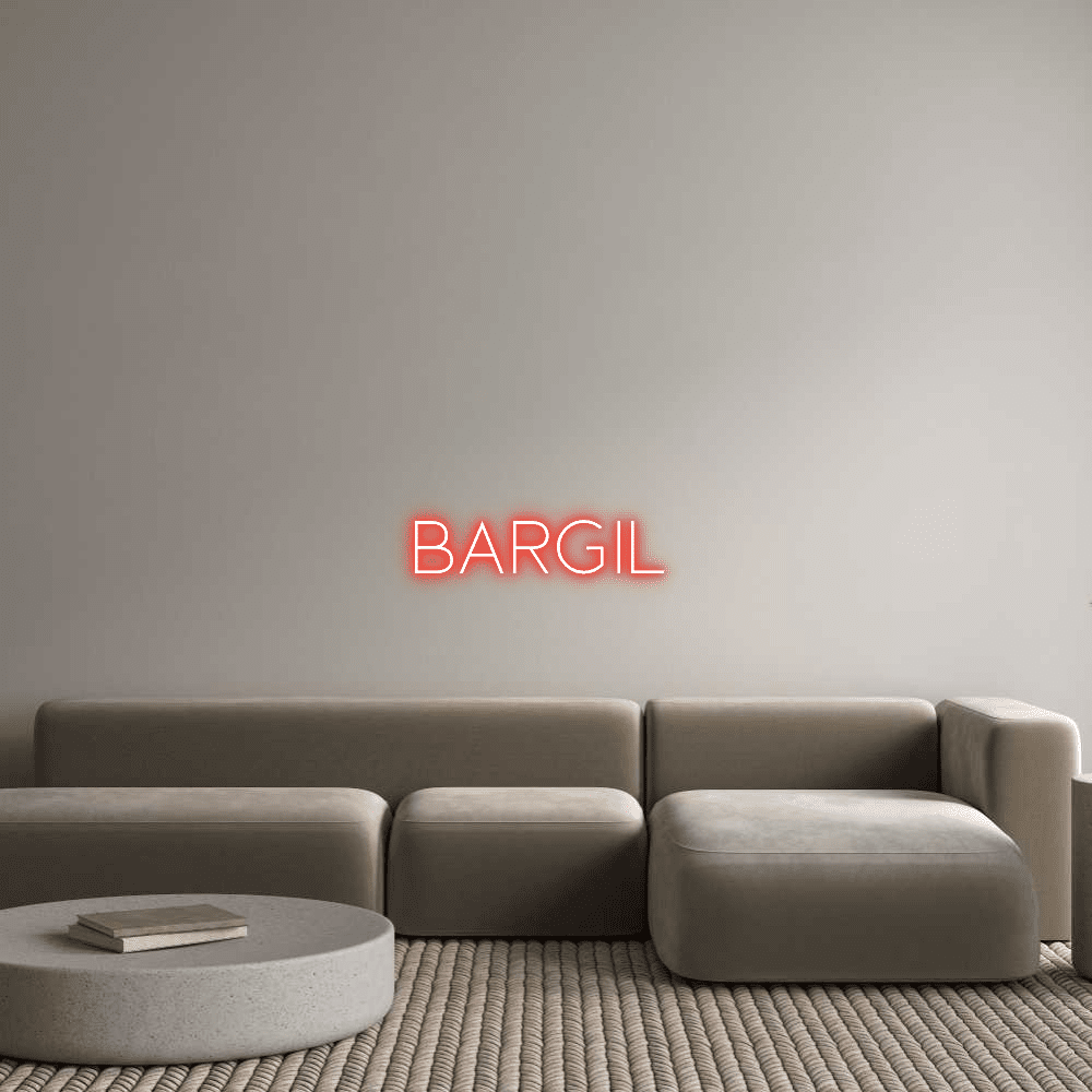Aangepaste neonreclame online editor BARGIL - Planeet Neon