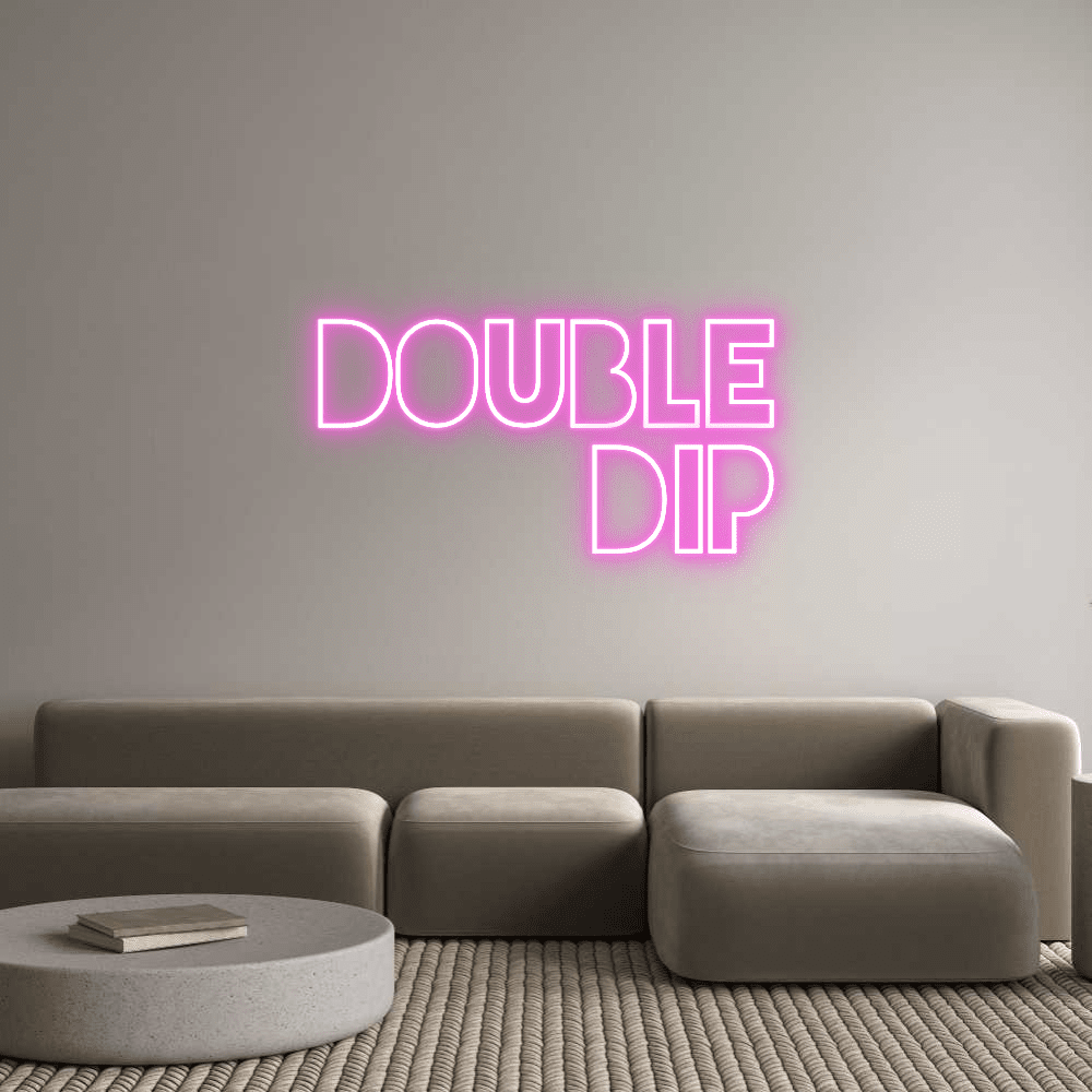 Aangepaste neonreclame online editor DUBBELE DIP - Planeet Neon
