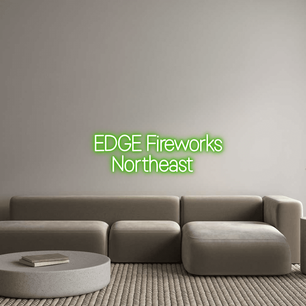Aangepaste neonreclame online editor EDGE Vuurwerk... - Planeet Neon