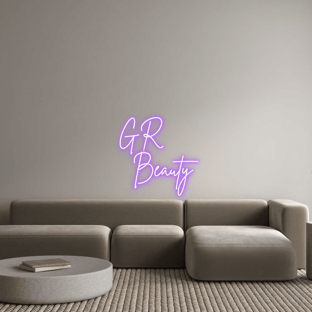 Aangepaste neonreclame online editor GR Beauty - Planet Neon