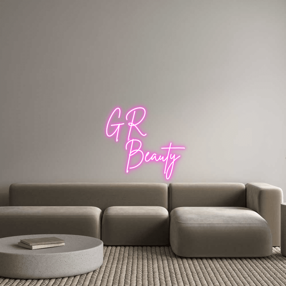 Aangepaste neonreclame online editor GR Beauty - Planet Neon