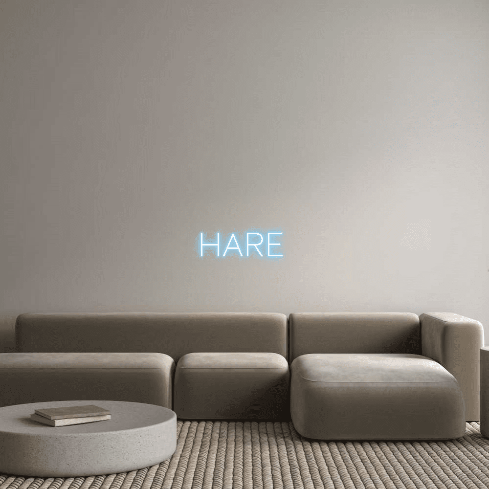 Aangepaste neonreclame online editor HARE - Planet Neon