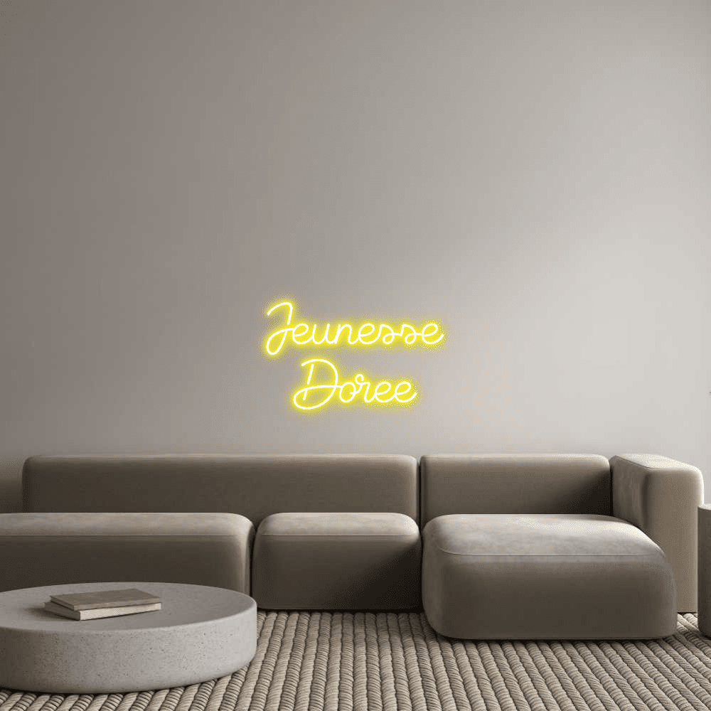 Aangepaste neonreclame online editor Jeunesse Doree - Planet Neon
