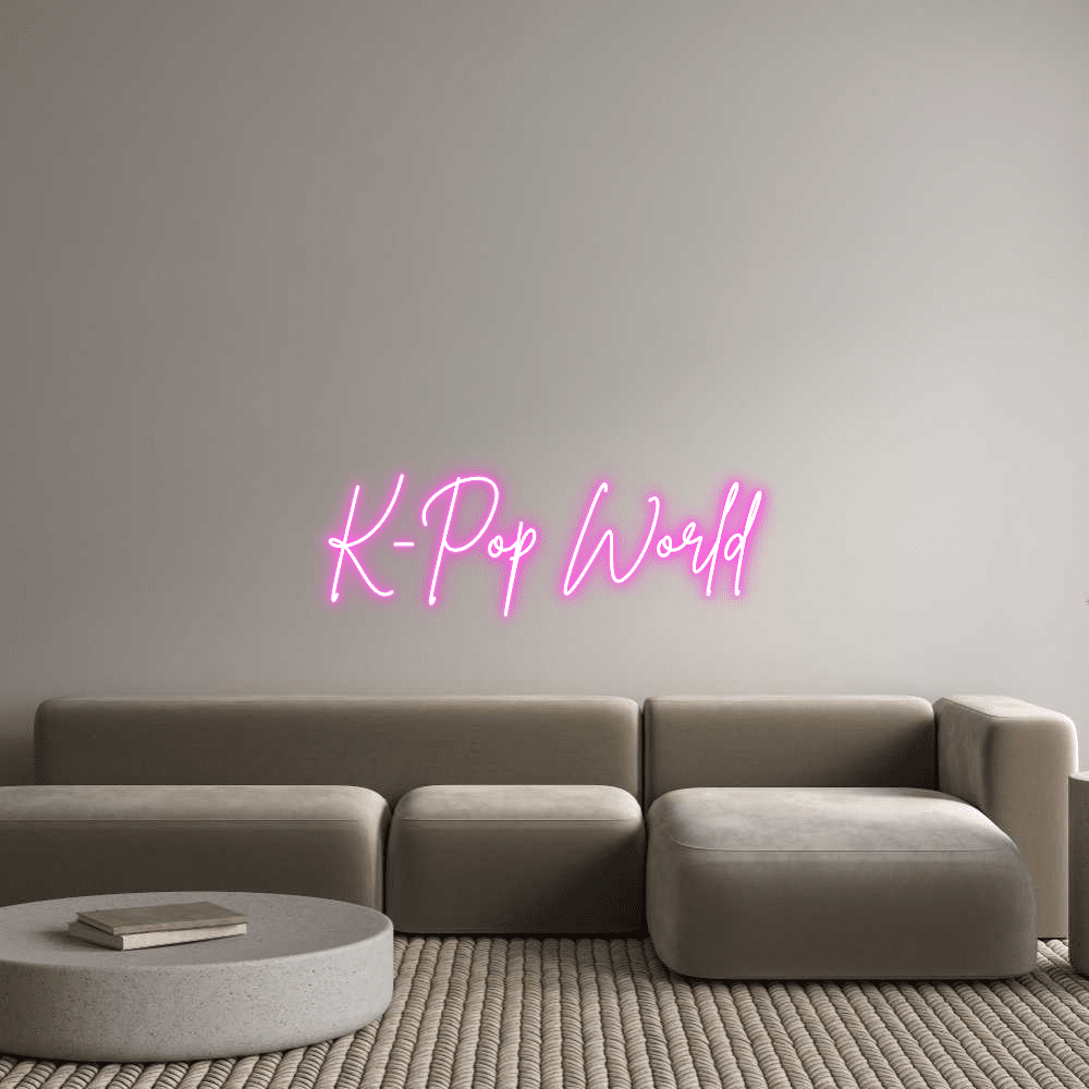 Aangepaste neonreclame online editor K - Pop World - Planet Neon