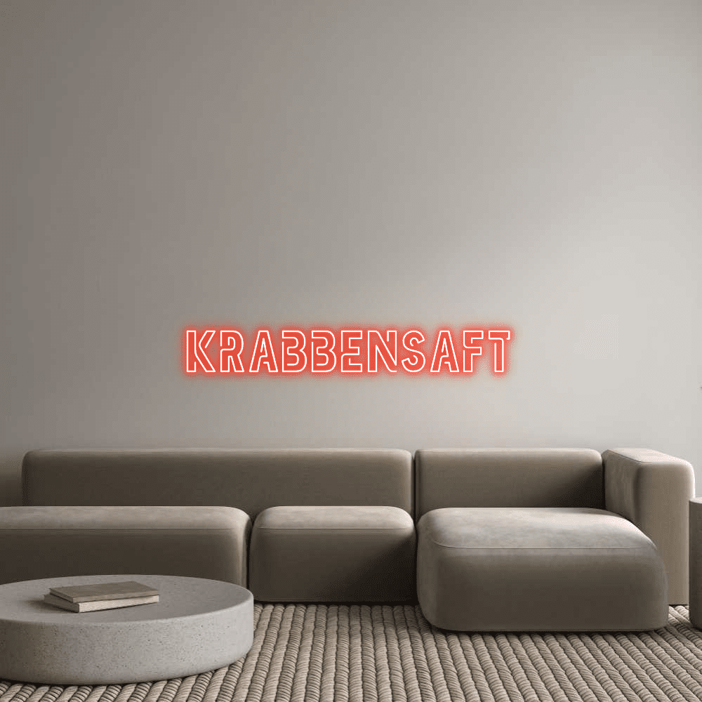 Aangepaste neonreclame Online Editor Krabbensaft - Planeet Neon