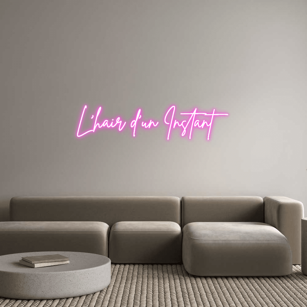 Aangepaste neonreclame Online Editor L'hair d'un Ins... - Planeet Neon