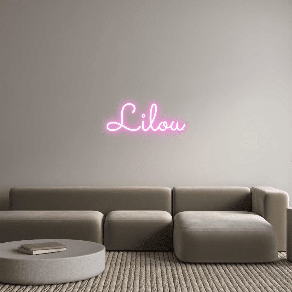 Aangepaste neonreclame online editor Lilou - Planeet Neon