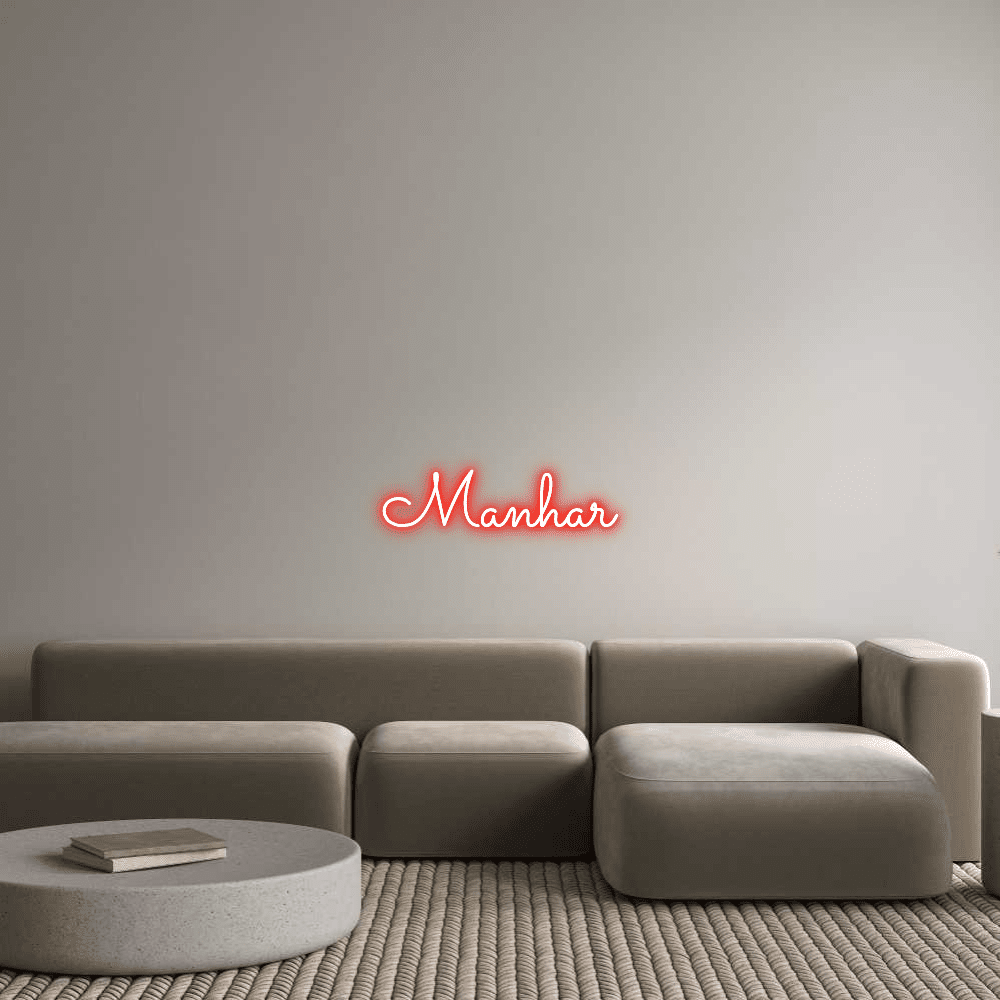 Aangepaste neonreclame online editor Manhar - Planeet Neon
