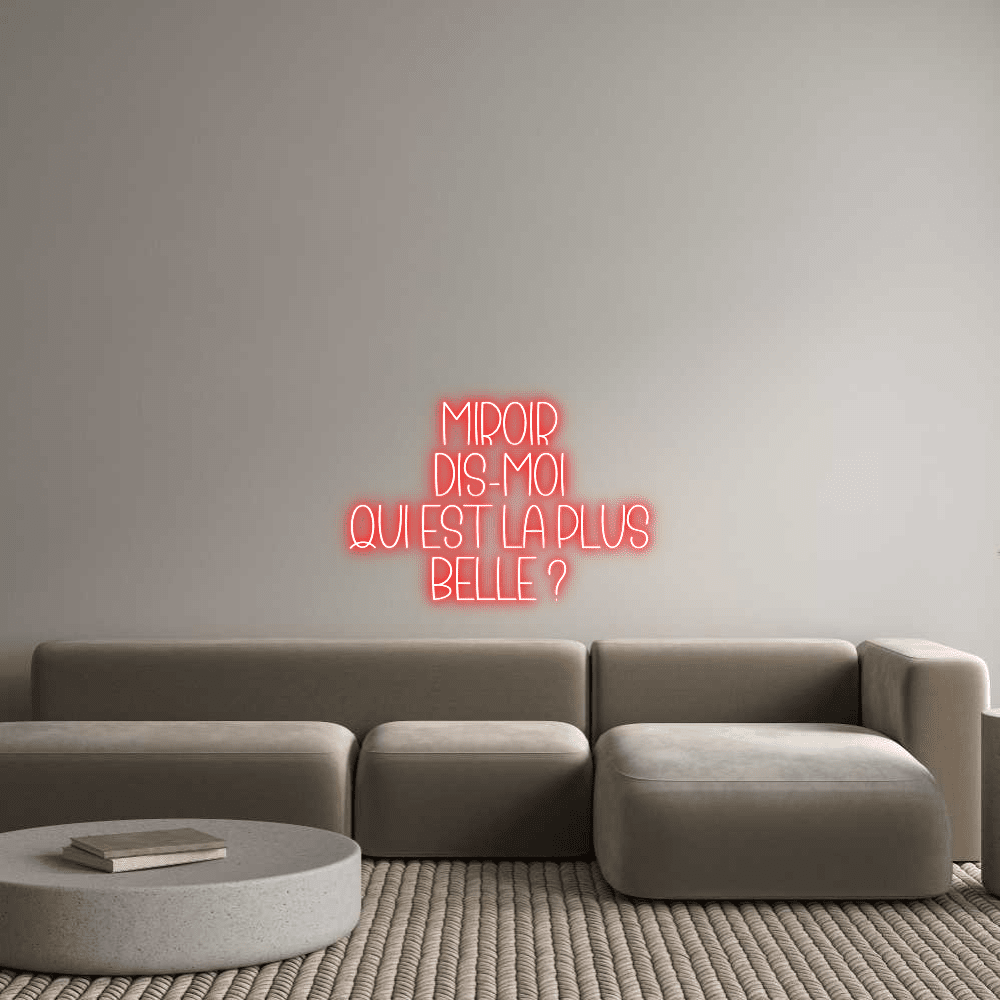 Aangepaste neonreclame online editor Miroir Dis - moi... - Planeet Neon