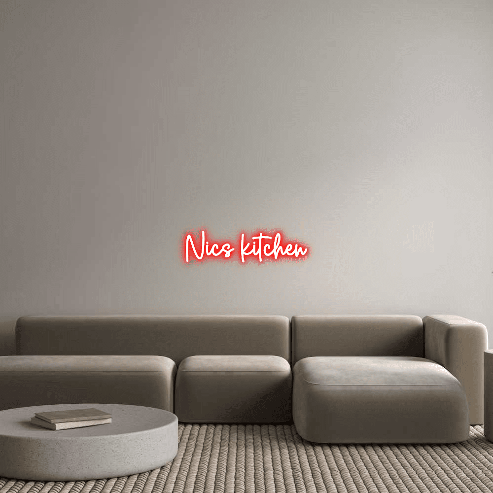 Aangepaste neonreclame Online Editor Nics keuken - Planet Neon
