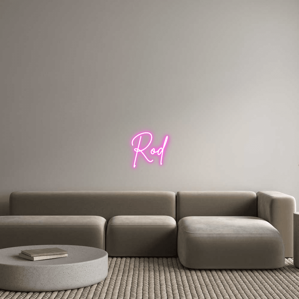 Aangepaste neonreclame online editor Rod - Planeet Neon