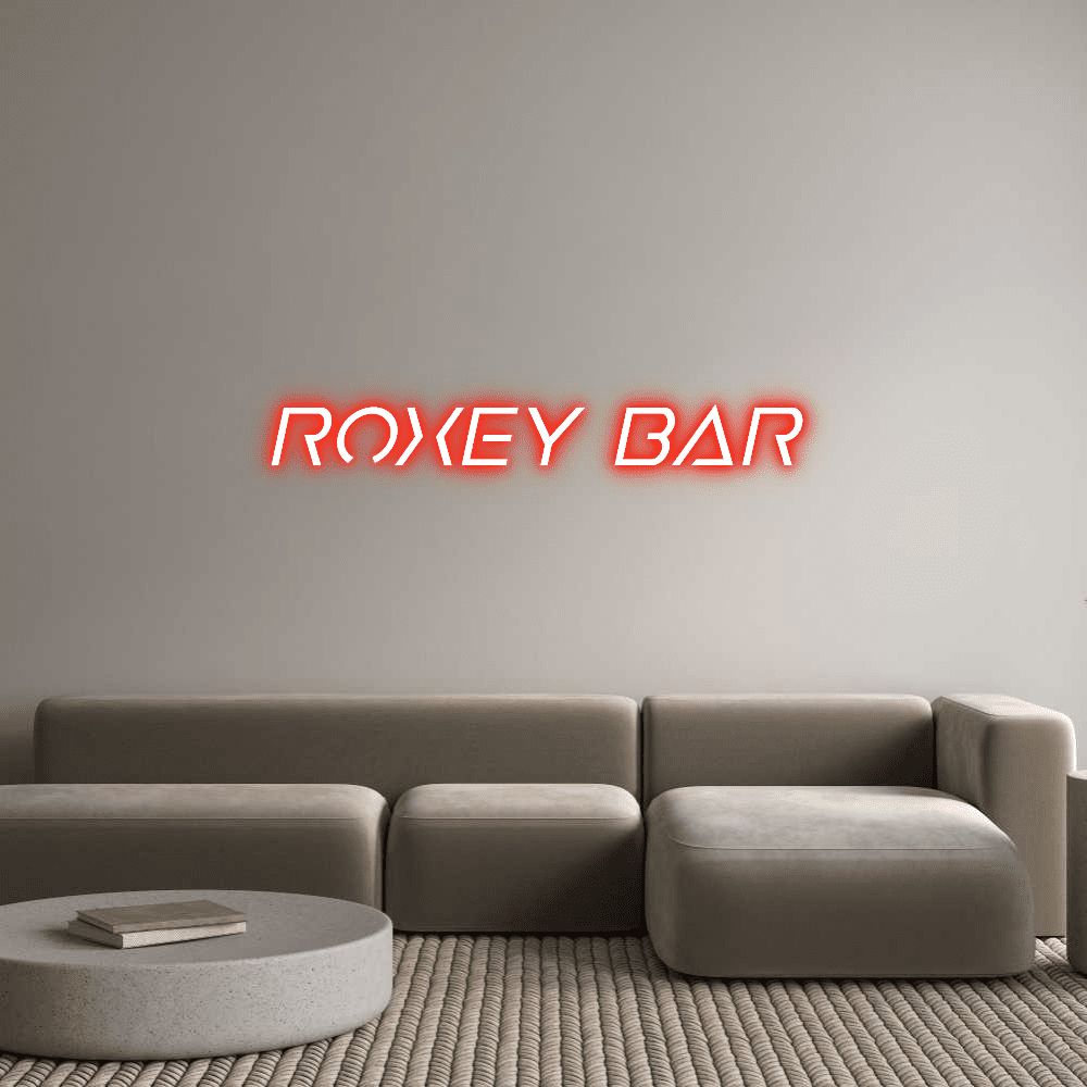 Editor en línea de letreros de neón personalizados Roxey Bar - Planet Neon