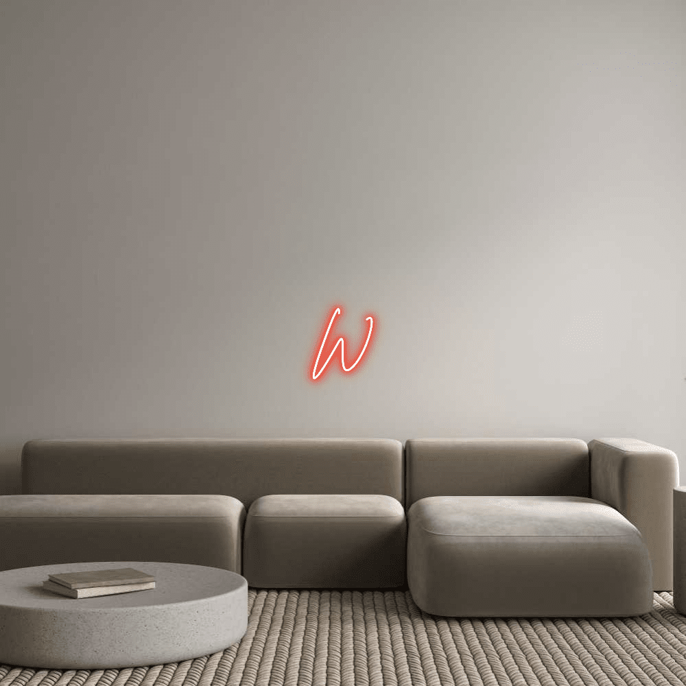 Aangepaste neonreclame online editor W - Planeet Neon