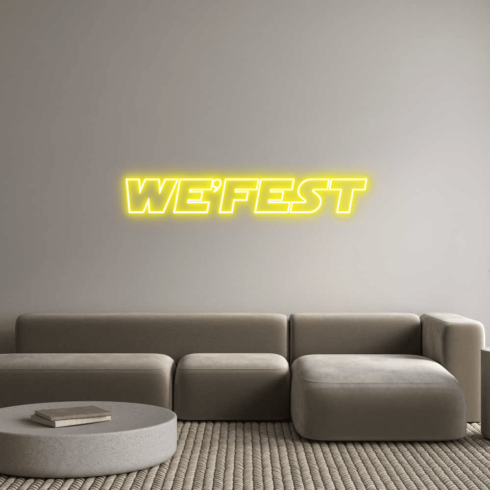 Aangepaste neonreclame online editor WE'FEST - Planet Neon