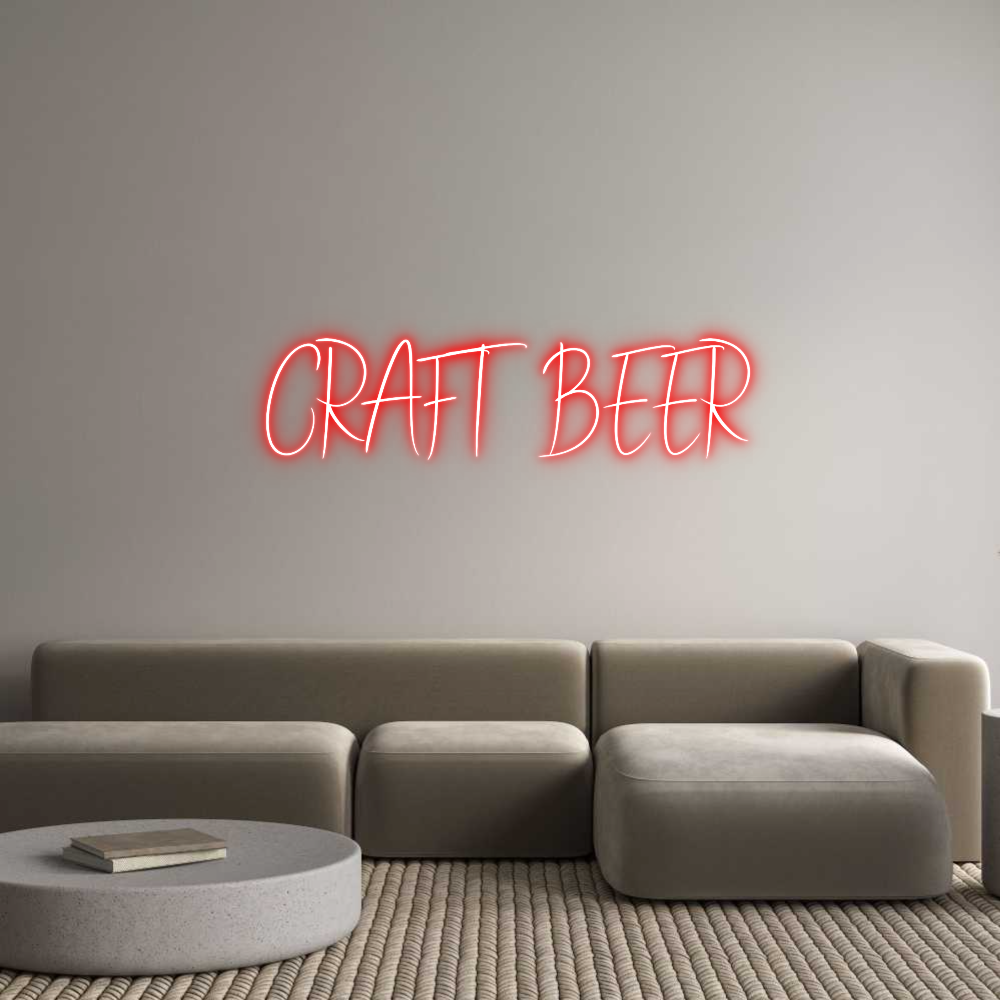 محرر لافتات النيون المخصصة عبر الإنترنت CRAFT BEER