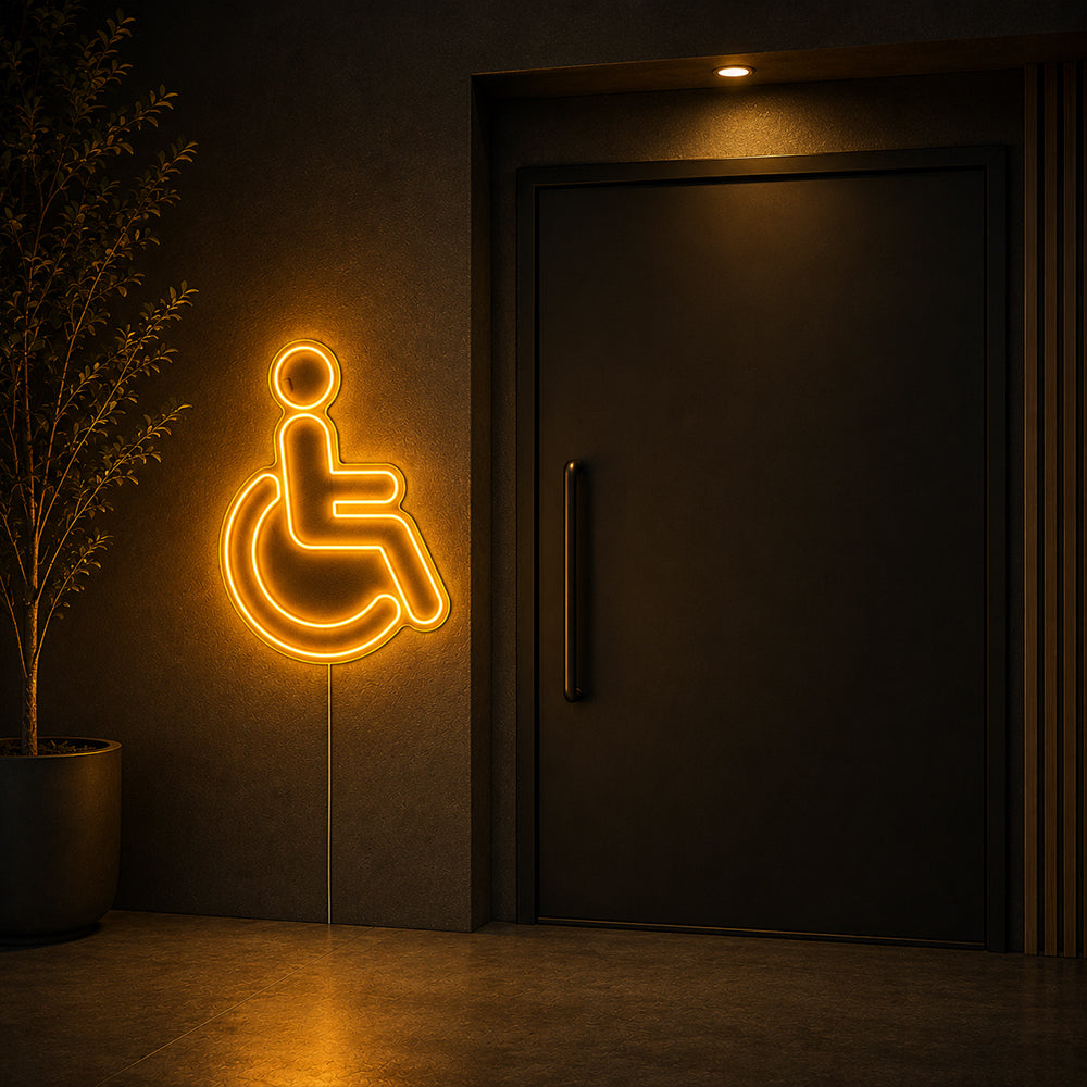 Señal de neón LED de unisex: letreros de neón del baño hechos en Londres