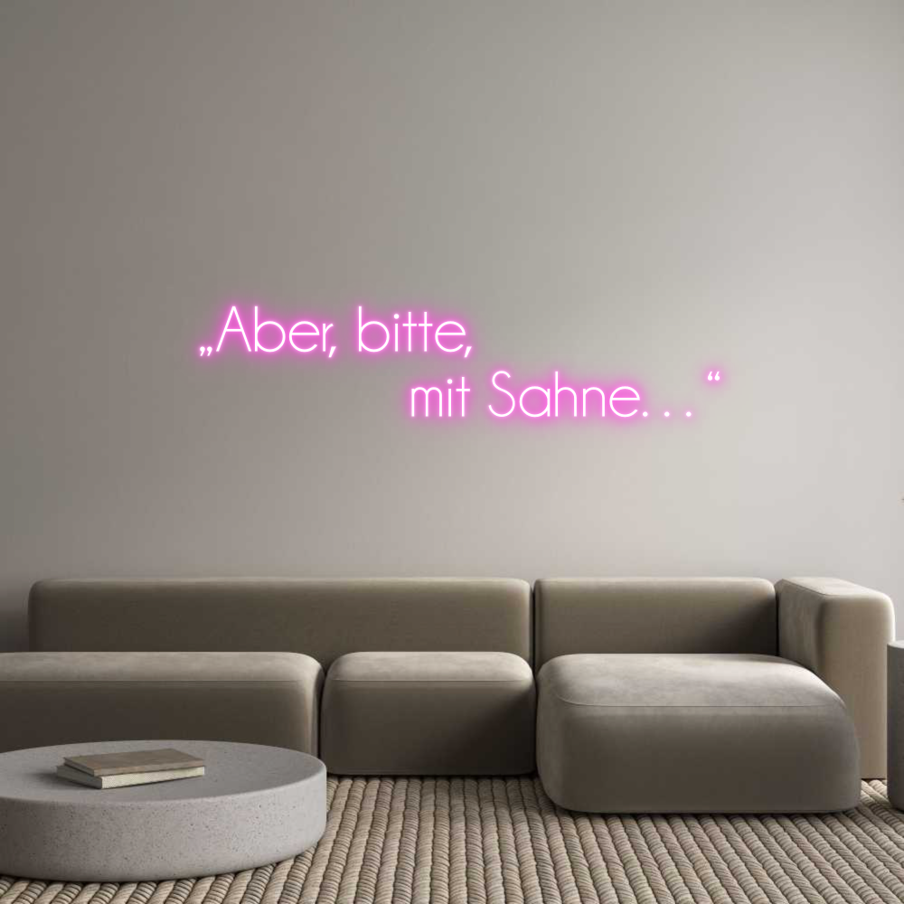 Custom Neon Sign Online Editor "Aber, bitte...