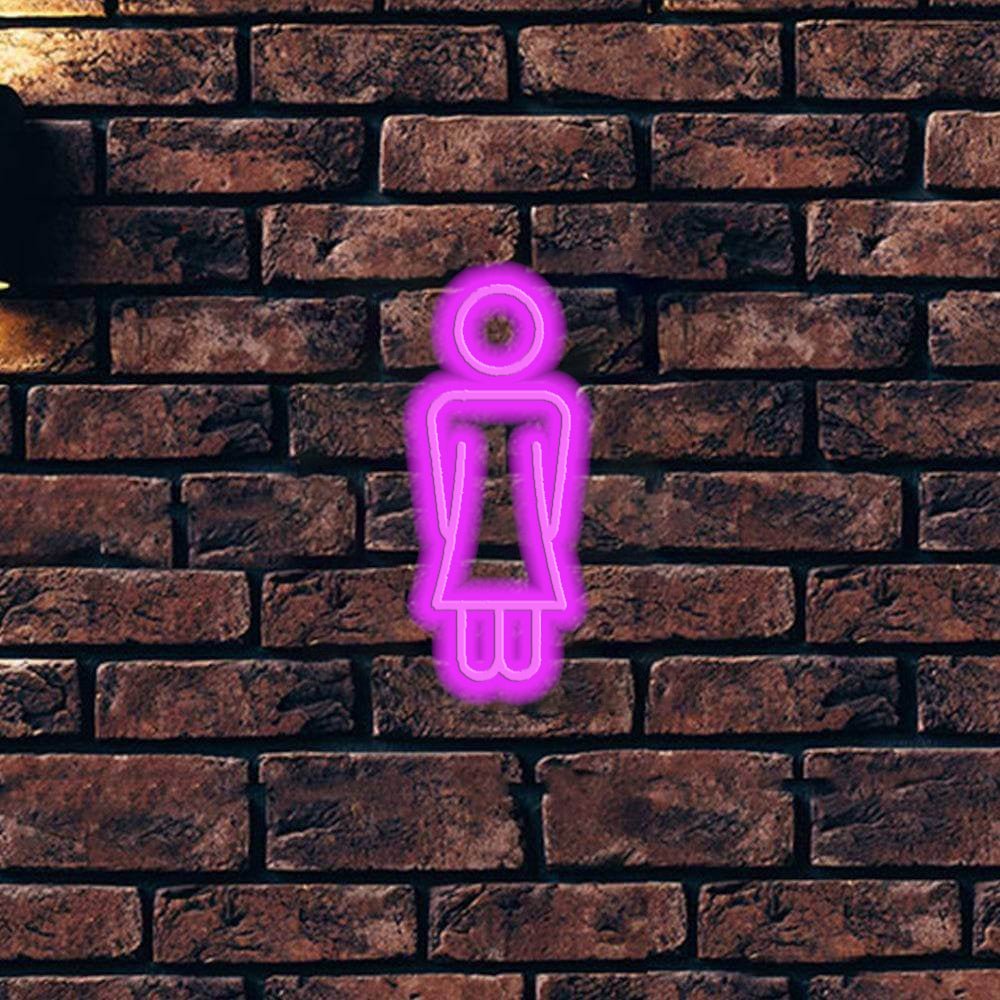 Dame Toilette LED Neon Sign - Made in London Baderom Neon Signs - Planet Neon