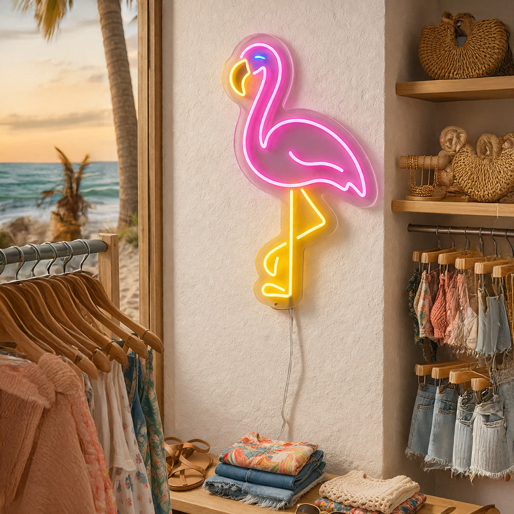 Flamingo LED Neon Sign - Planet Neon Made in London Neon Signs