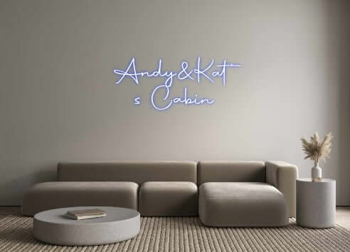 Custom Back Lit Neon Sign محرر على الإنترنت Andy & Kat '
س ...