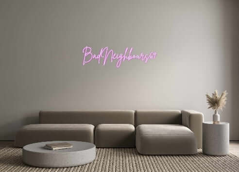 Aangepaste verlichte neonreclame Online-editor BadNeighbours69