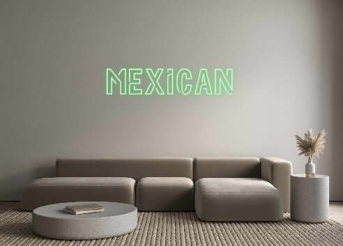 Editor en línea de letreros de neón retroiluminados personalizados MEXICANO