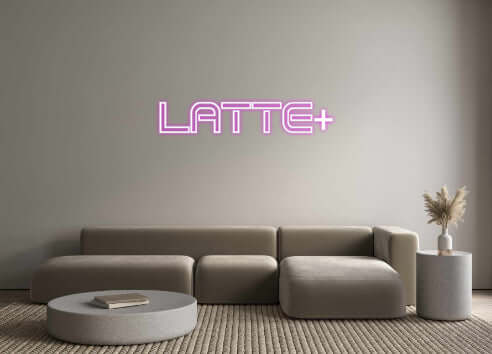 Editor en línea de letreros de neón retroiluminados personalizados LATTE+