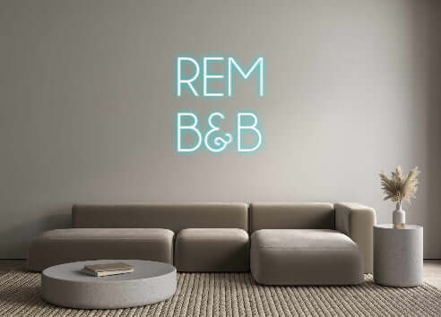 Egendefinert bakbelyst neonskilt Online Editor REM
B&B