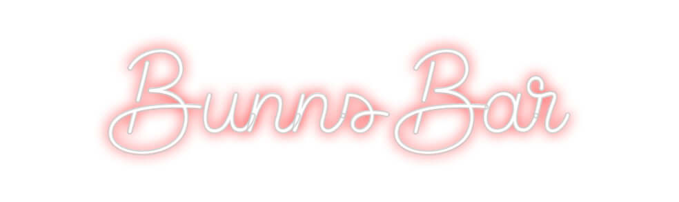 Barra de Bunns do editor on-line de letreiro de néon retroiluminado personalizado