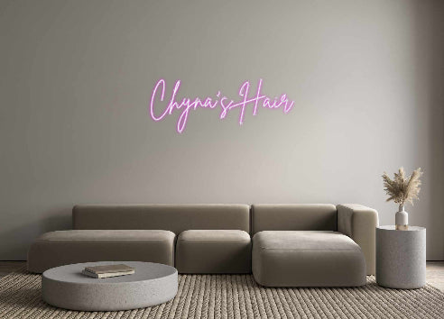 Aangepaste verlichte neonreclame Online-editor Chyna's haar