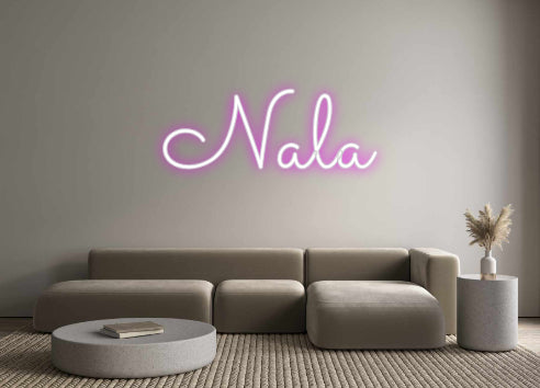 Editor en línea de letreros de neón retroiluminados personalizados Nala