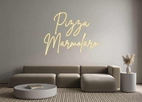 Aangepaste verlichte neonreclame Online Editor Pizza 
M...