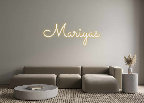 Editor en línea de letreros de neón retroiluminados personalizados Mariyas