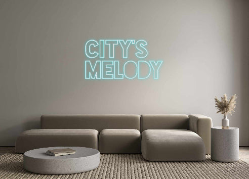 Aangepaste verlichte neonreclame Online Editor City's
melodie