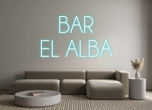 Aangepaste verlichte neonreclame Online Editor BAR
EL ALBA