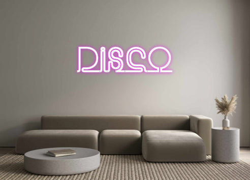 Aangepaste verlichte neonreclame Online Editor Disco