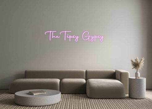 محرر إشارة النيون المضاء بخلفية مخصصة على الإنترنت The Tipsy Gyp...