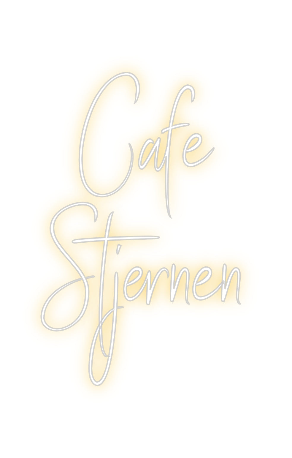 Café del editor en línea del letrero de neón retroiluminado personalizado
Stjernen