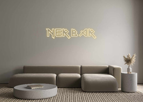 Editor en línea de letreros de neón retroiluminados personalizados Nerbar