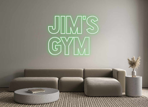 Egendefinert bakgrunnsbelyst neonskilt Online Editor JIM'S
GYM