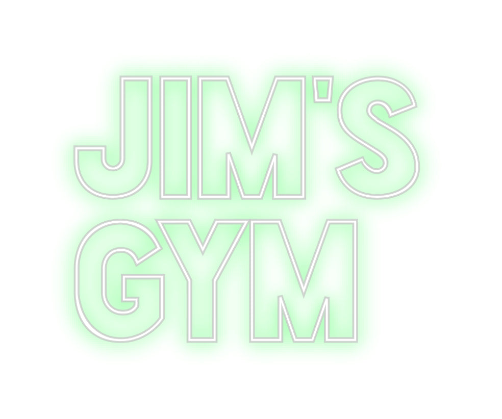 Egendefinert bakgrunnsbelyst neonskilt Online Editor JIM'S
GYM