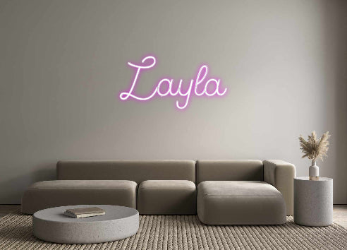 Editor en línea de letreros de neón retroiluminados personalizados Layla