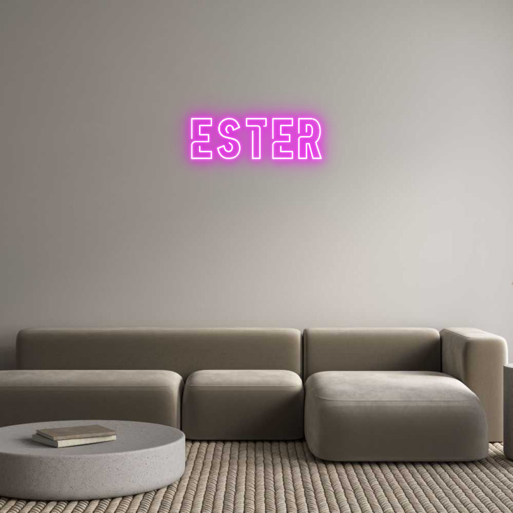 Egendefinert Bakbelyst Neon Sign Online Editor ester