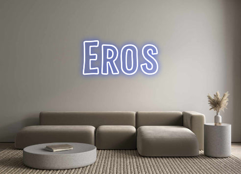 Editor en línea de letreros de neón retroiluminados personalizados Eros