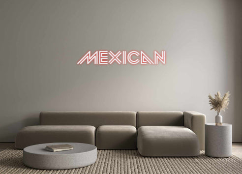 Letrero de neón retroiluminado personalizado Editor en línea Mexicano