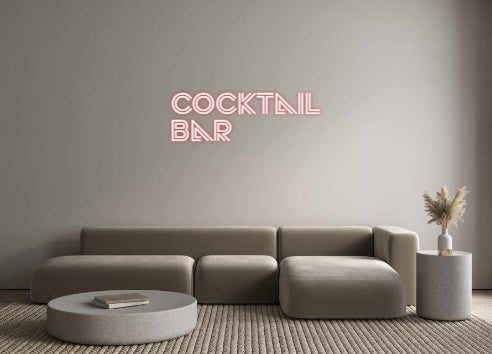 Cocktail d'éditeur en ligne d'enseigne au néon rétro-éclairé personnalisé
Bar